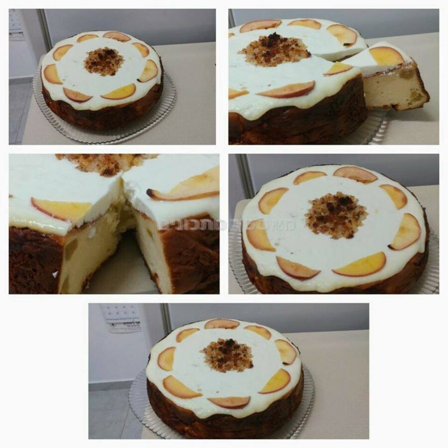 עוגת גבינה עם תפוחים