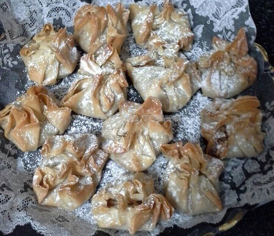מאפה פילו ותפוחי עץ, טעים ודיאטטי=99 קלוריות ליחידה