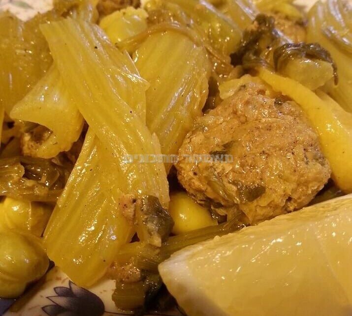 קציצות עם כרפס ופולים