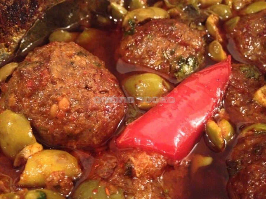 קציצות בקר עם זיתים