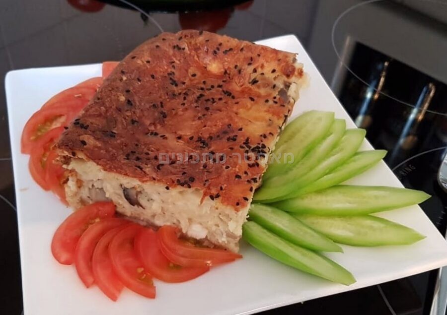 פשטידת בצל , פטריות וגבינות