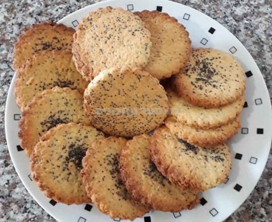 עוגיות וניל פרג מנומשות