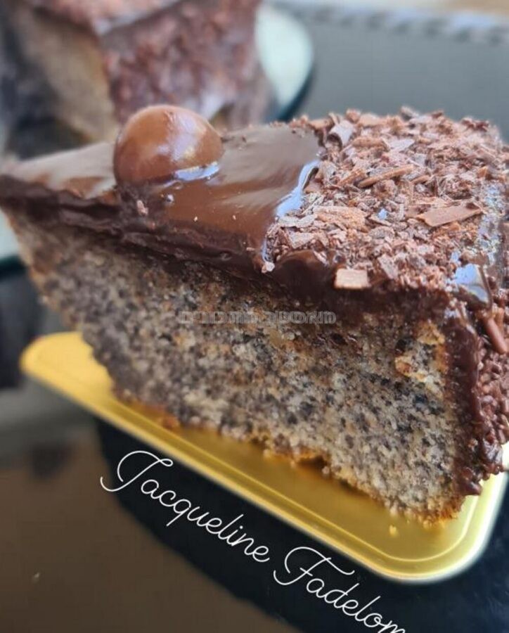 ן להכנת עוגת פרג חלומית עם תפוחים🍏🍏 ובציפוי גנאש שוקולד חלב