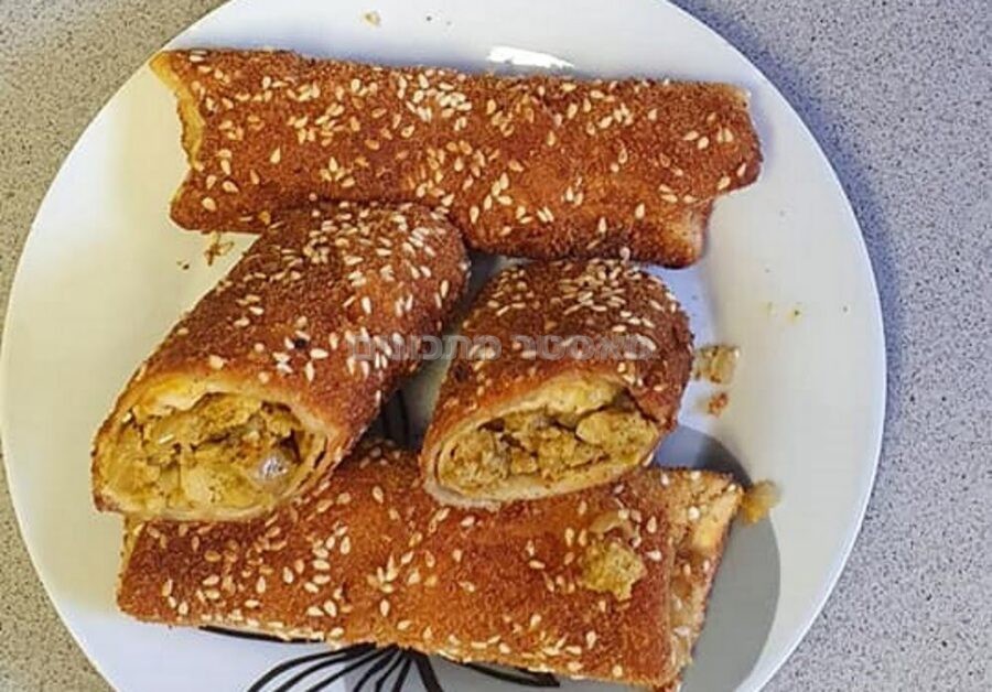 טורטיות מטוגנות במילוי הודו טחון ובצל