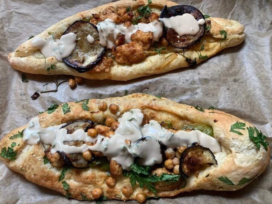 בצק פוקצה עם חזה עוף😋