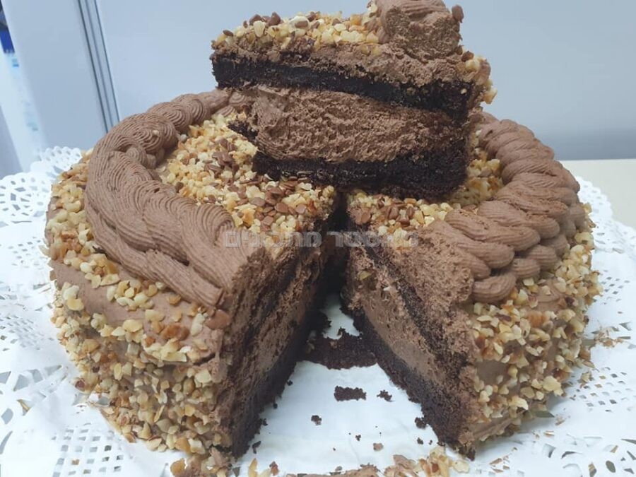 עוגת קפה ומוס אספרסו בציפוי אגוזי לוז ❤