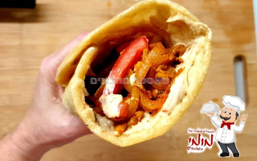 טורטייה בהכנה ביתית עם שווארמה