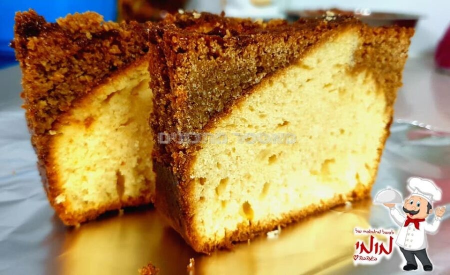 עוגת וניל 🥧מצופה בקרמל קוקוס 🍮