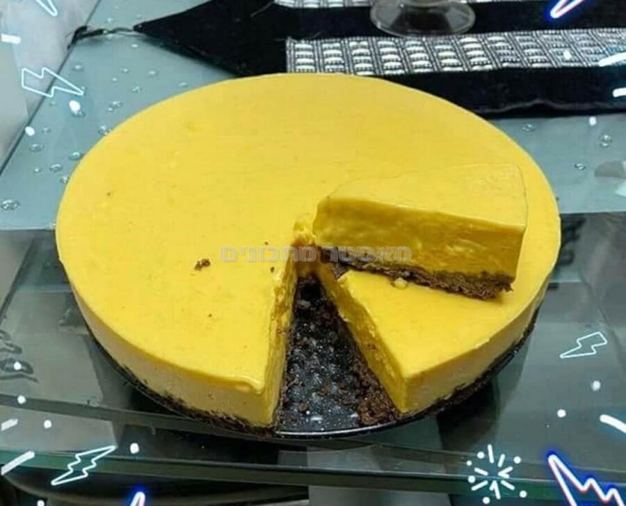 עוגת קרם מנגו ( עוגה קרה )