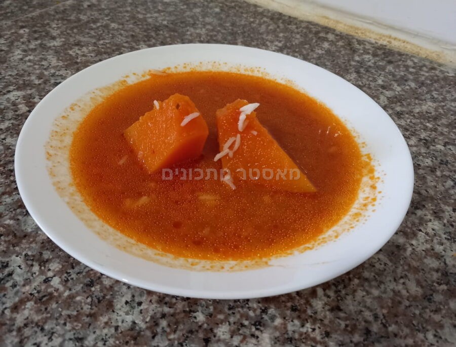 מרק דלעת, במיץ עגבניות🧄🧅🍲🍅