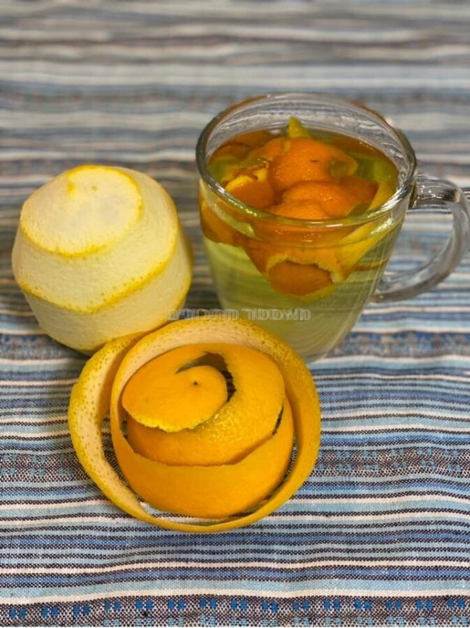 משקה חם מקליפות תפוז / לימון / קלמנטינה