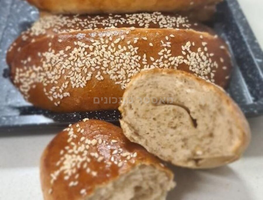 לחמניות אצבע מתוקות עם קמח כוסמין לבן 80% בציפוי סירופ סוכר
