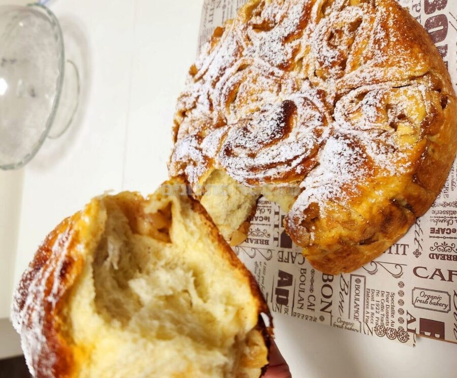 מאפה שמרים 🥧תפוחים 🍏🍏וקינמון