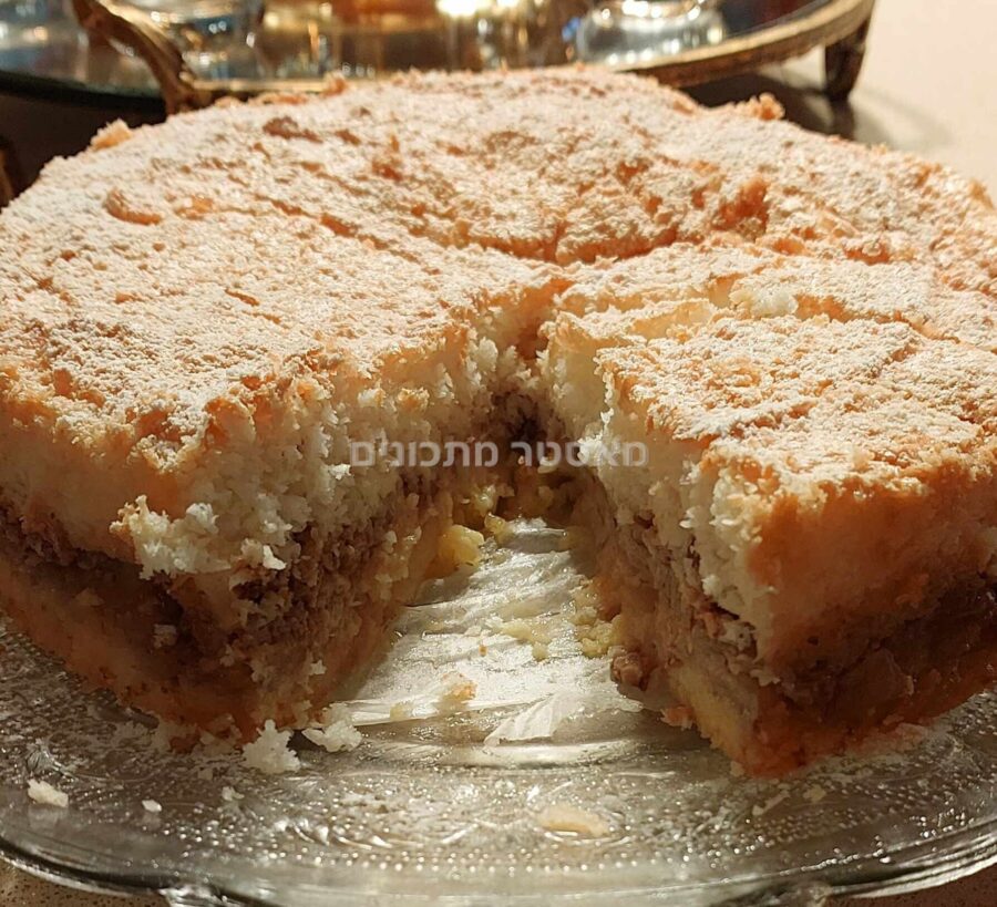 עוגת תפוחים עם מרנג קוקוס