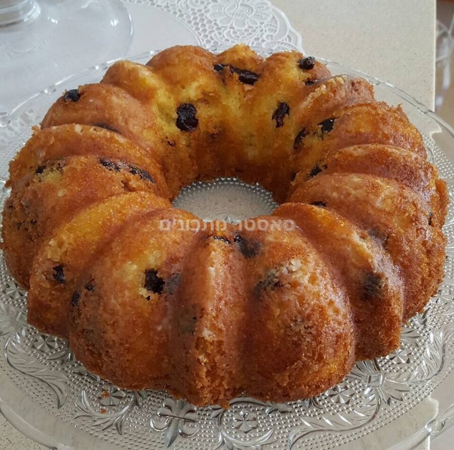 עוגת יוגורט וחמוציות