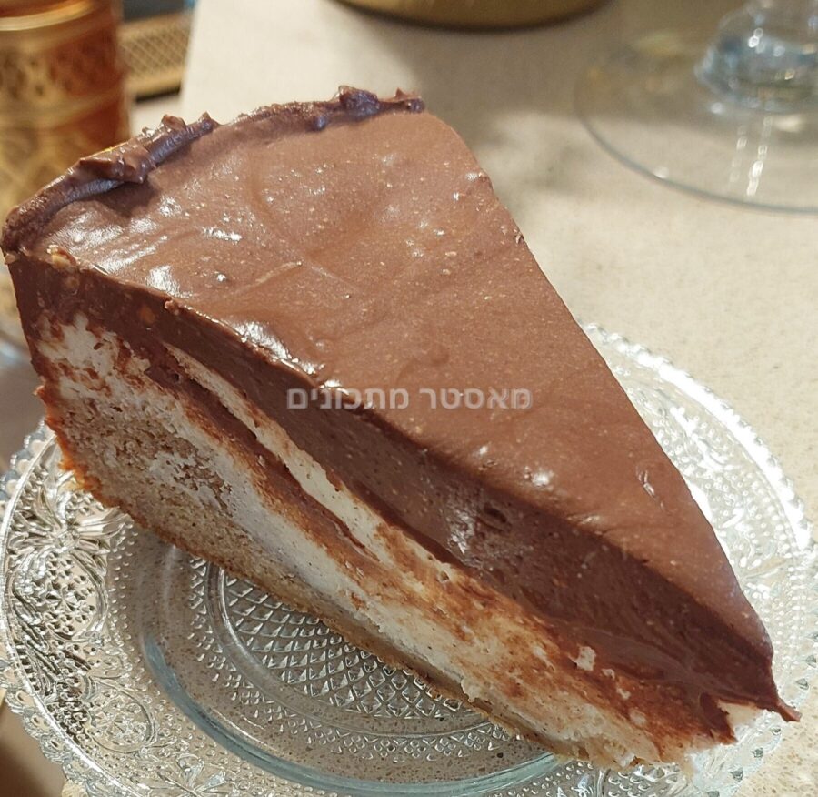 עוגת גבינה שוקולד עשירה ללא מיקסר