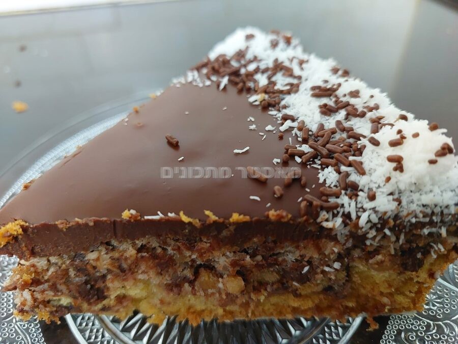 עוגת קוקוס ונוטלה בשכבות