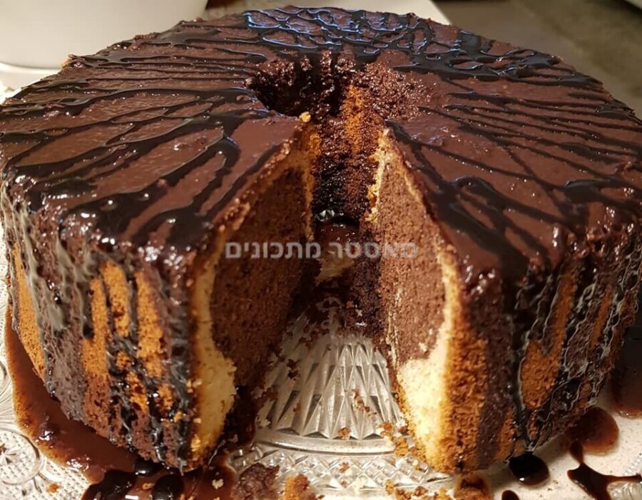 עוגת שייש שוקולד שקדים