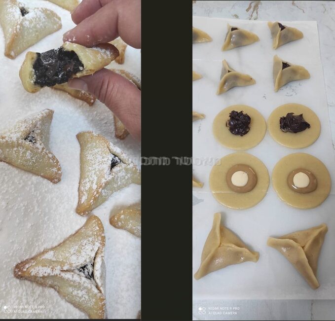 שני מתכונים לאוזני המן : 1 ללא מרגרינה והשני מתכון קלאסי מושלם