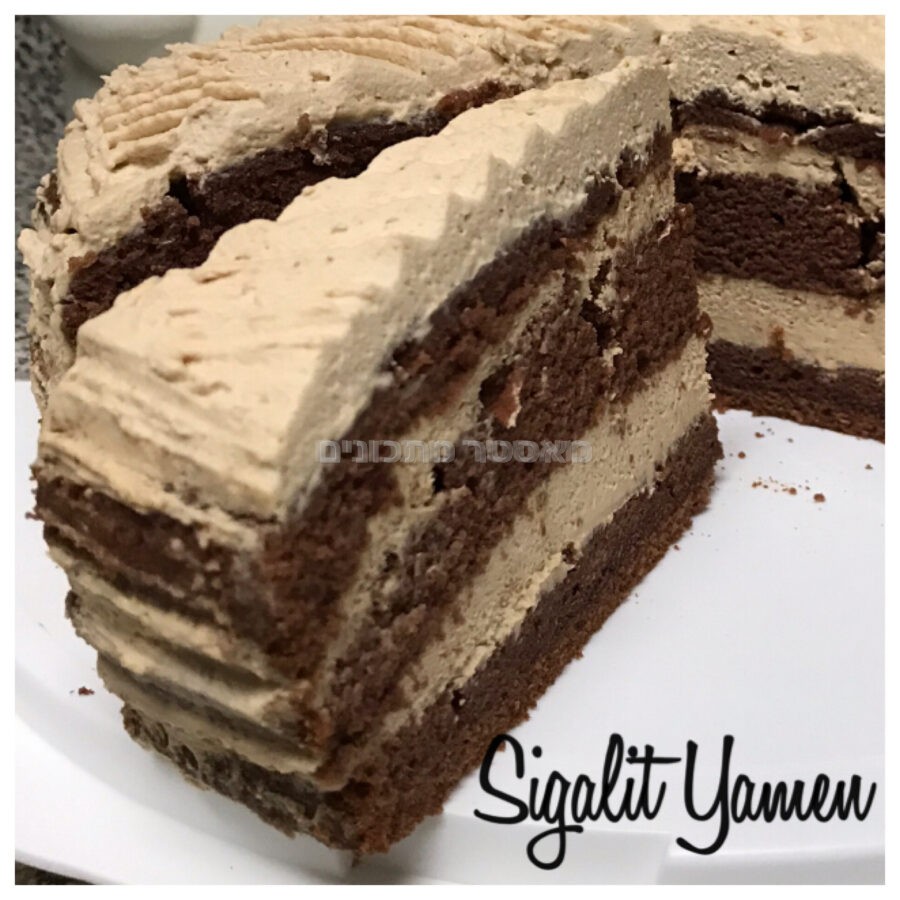 עוגת שוקולד קרם מסקרפונה נס קפה