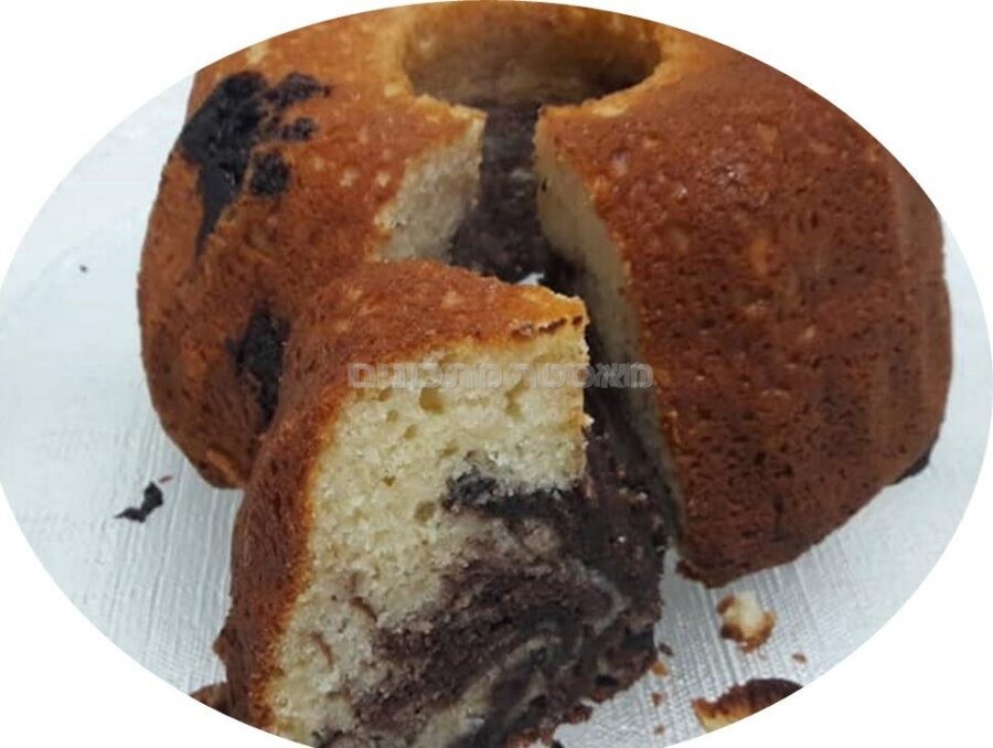 עוגת וניל עם נגיעות שוקולד
