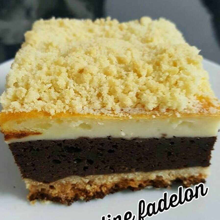 בראוניז גבינה שוקולד עם פירורי בצק