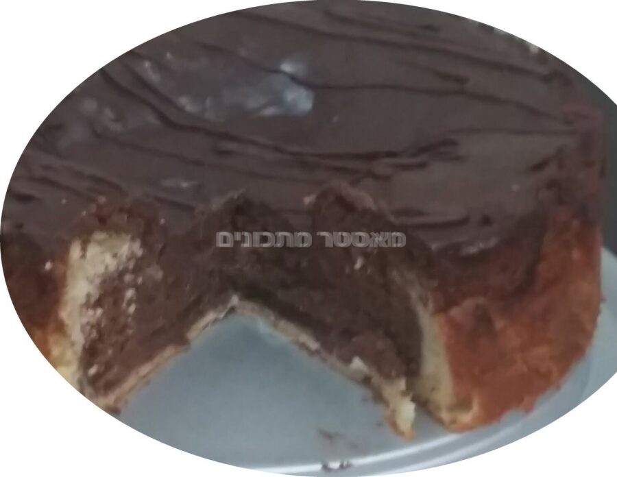 עוגת שיש, תפוחים, גבינה ושוקולד