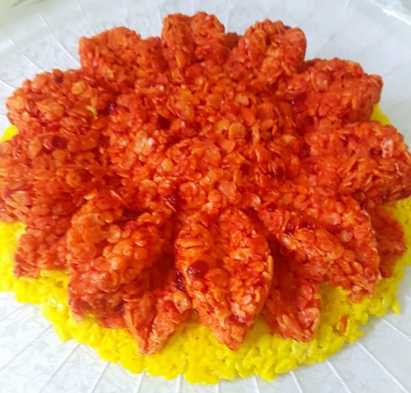 עוגת פצפוצי אורז ב 2 צבעים