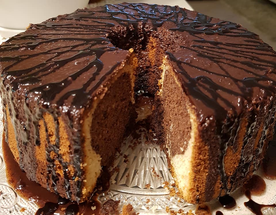 עוגת שייש שוקולד שקדים