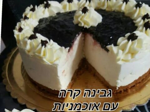 עוגת גבינה אוכמניות קרה