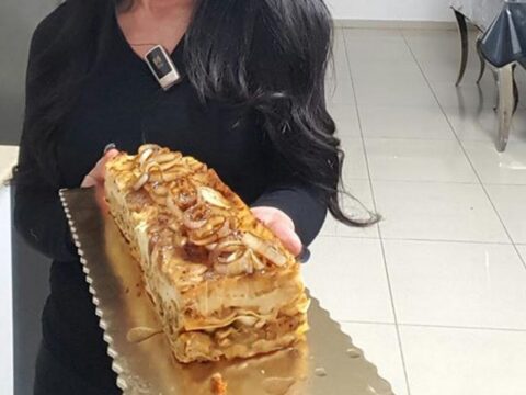לזניה פרווה עם בטטה , פטריות, וארטישוק_זקלין פדלון