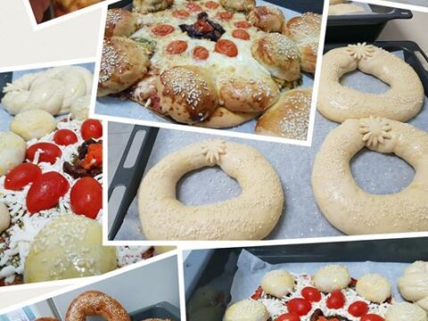 מתכון לבייגלה טוסט שהכנתי ממנו פיצה עם חצילים ופלפל חריף