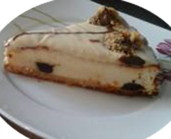 עוגת גבינת שמנת גאנש שוקולד לבן ושוקולד מריר