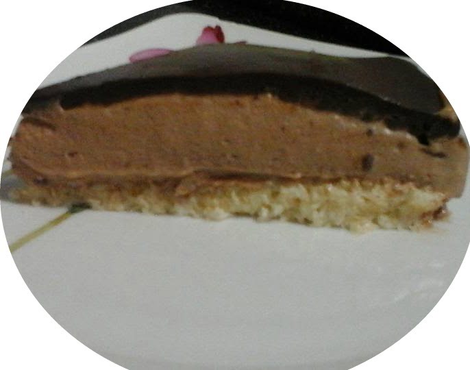עוגת קוקוס מוס שוקולד נוטלה וגנאש