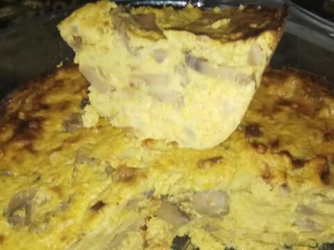 פשטידת כרובית ופטריות בריאה ודיאטתית