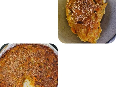 פשטידת ירקות (קישואים גזר ובזיליקום ובצל)
