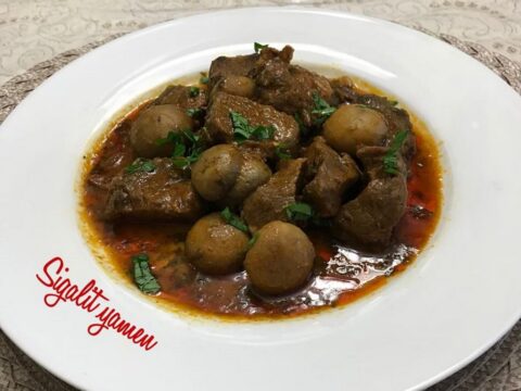 תבשיל בשר ופטריות_מתכון של סיגלית ימין