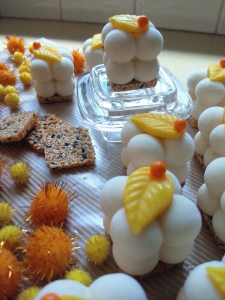 מוס גבינה שוקולד על מצע טוויל שומשום_מתכון של שלומית שחר