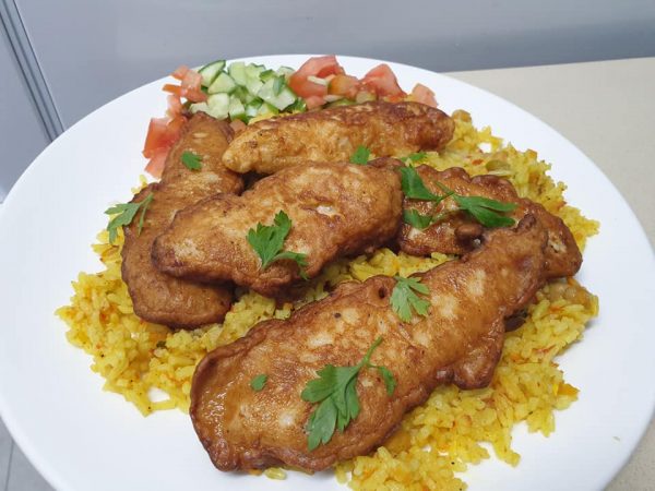 פילטים עוף בטמפורה ואורז עם ירקות ❤ _מתכון של ירדנה ג'נאח