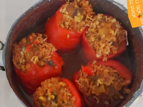 פלפל ממולא באורז מלא⚘💞_מתכון של רוז טעים במטבח אוחנה – מאסטר מתכונים