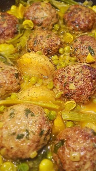 תבשיל קציצות עם אפונה פול וארטישוק_מתכון של שף מיכה כלפה – מאסטר מתכונים