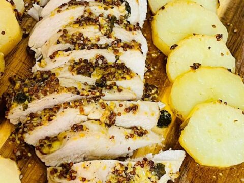 חזה עוף ותפו"א בחרדל דיז'ון_מתכון של ורד צ'אפו