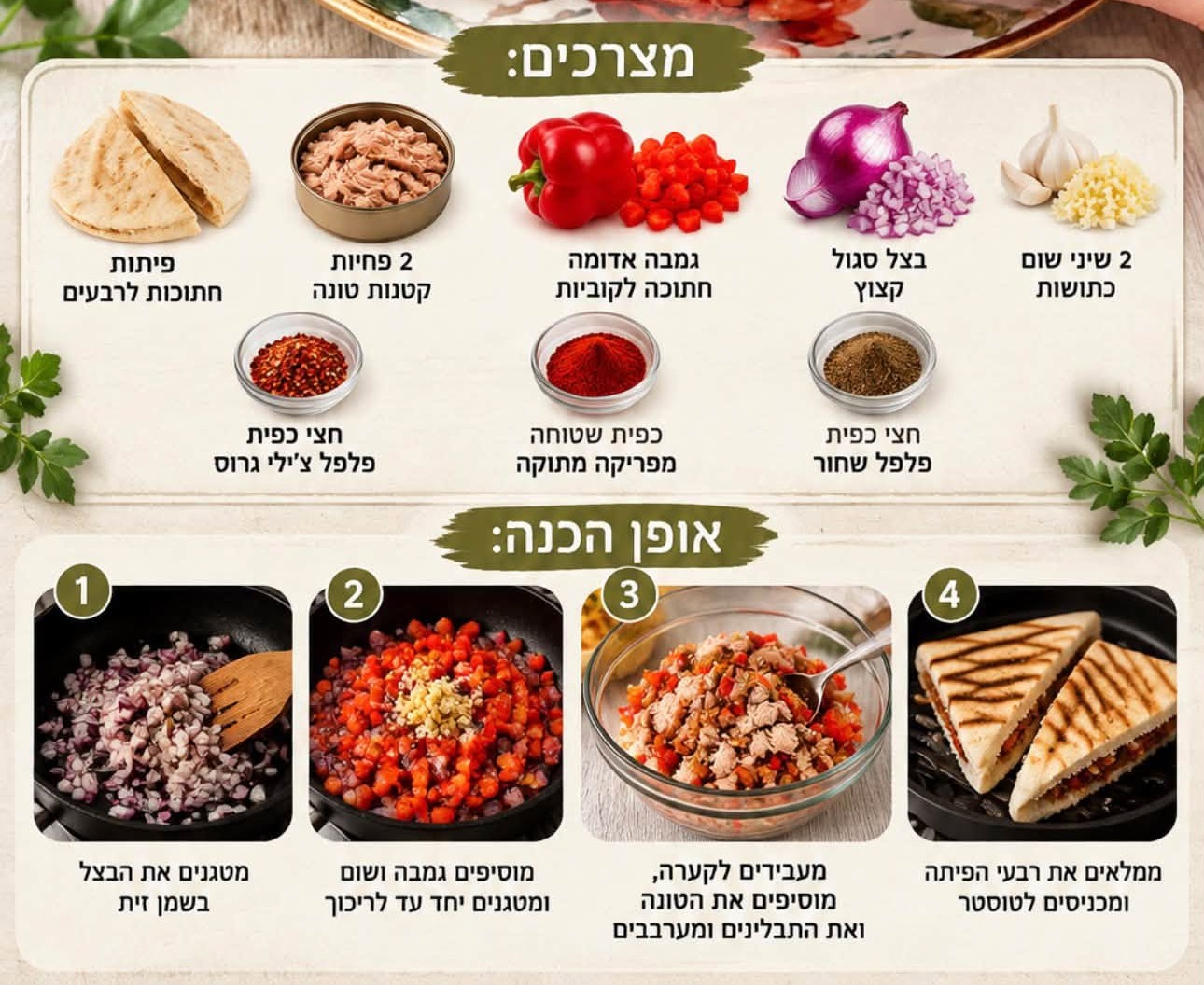 עראיס טונה_מתכון של ורד צ'אפו